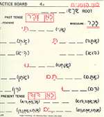 Hebrew Tense Practice Board - Double Sided